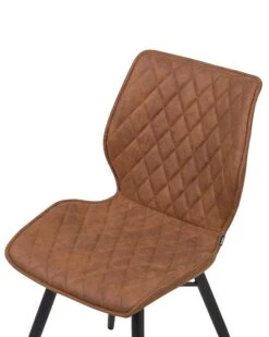 Set Di 2 Sedie Da Pranzo Tessuto Marrone Dorato LISLE 18 Set Di 2 Sedie Da Pranzo Tessuto Marrone Dorato LISLE -Beliani undef src sa picid 724198 type whitesh image