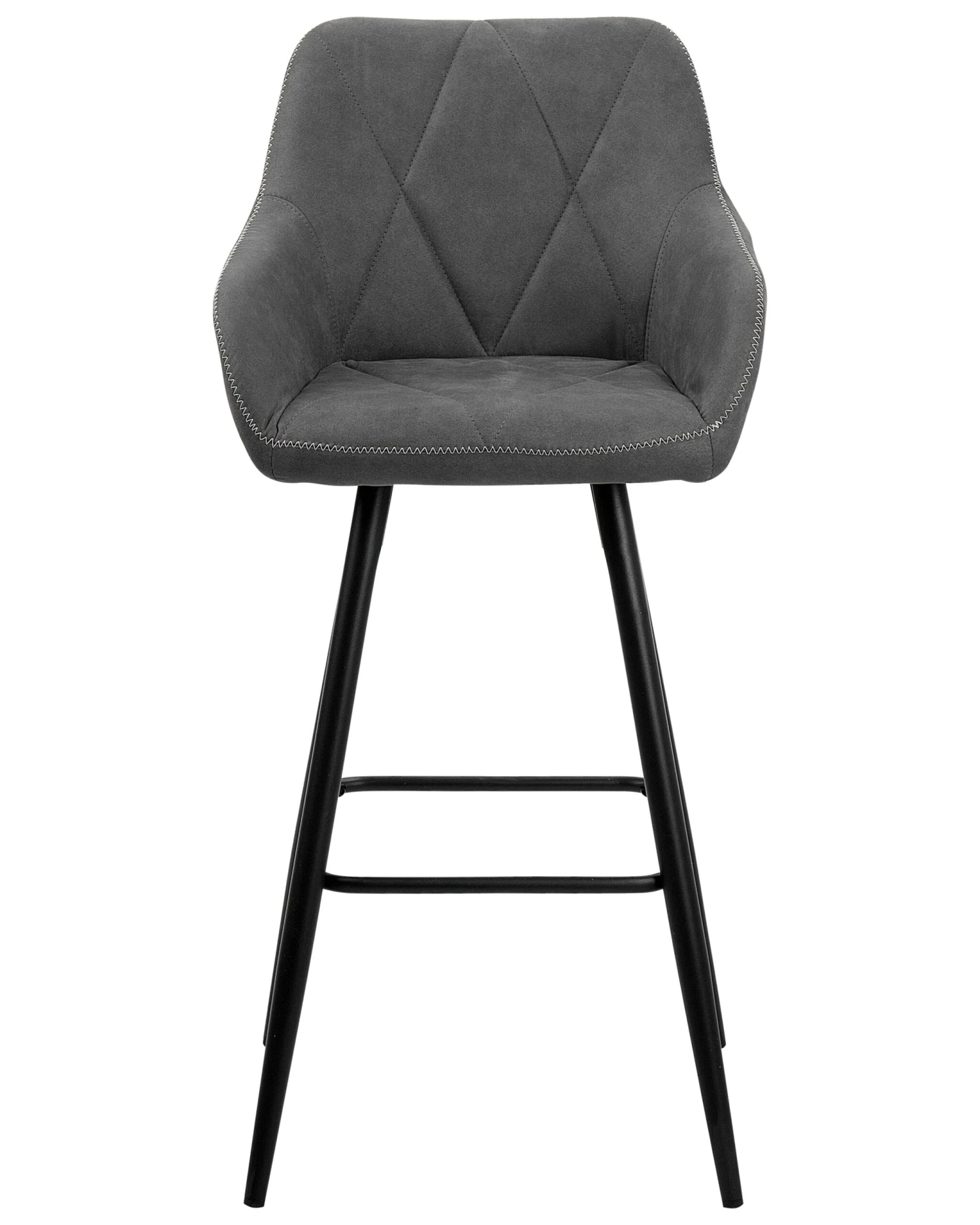 Set Di 2 Sgabelli Tessuto Grigio DARIEN 6 Set Di 2 Sgabelli Tessuto Grigio DARIEN - immagine 4