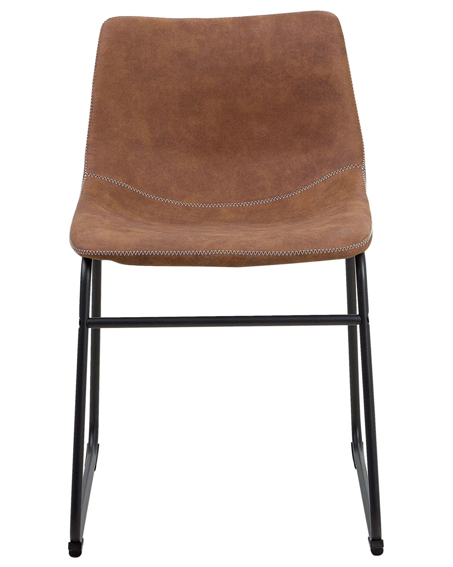 Set Di 2 Sedie Tessuto Marrone BATAVIA - immagine 5