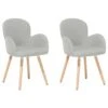 Set Di 2 Sedie Da Pranzo Tessuto Grigio BROOKVILLE 1 Set Di 2 Sedie Da Pranzo Tessuto Grigio BROOKVILLE -Beliani undef src sa picid 731279 type whitesh image