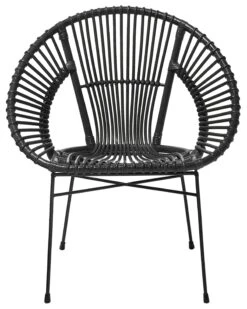 Sedia Rattan Nero SARITA -Beliani undef src sa picid 734870 type whitesh image