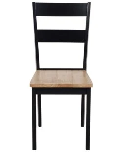 Set Di 2 Sedie Legno Nero E Marrone GEORGIA 15 Set Di 2 Sedie Legno Nero E Marrone GEORGIA -Beliani undef src sa picid 735877 type whitesh image