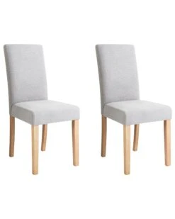 Set Di 2 Sedie Tessuto Grigio BROADWAY