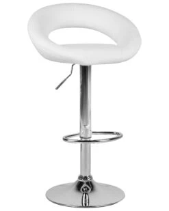 Set Di 2 Sgabelli Da Bar Ecopelle Bianco PEORIA 13 Set Di 2 Sgabelli Da Bar Ecopelle Bianco PEORIA -Beliani undef src sa picid 743376 type whitesh image