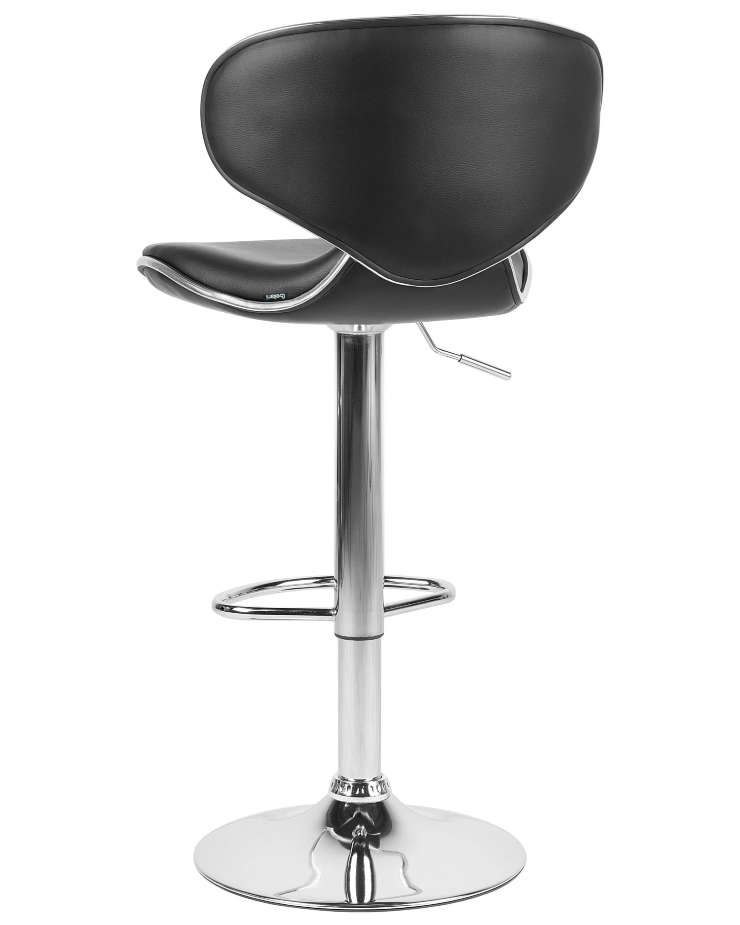 Set Di 2 Sgabello Da Bar In Ecopelle Nero CONWAY. 7 Set Di 2 Sgabello Da Bar In Ecopelle Nero CONWAY. - immagine 5