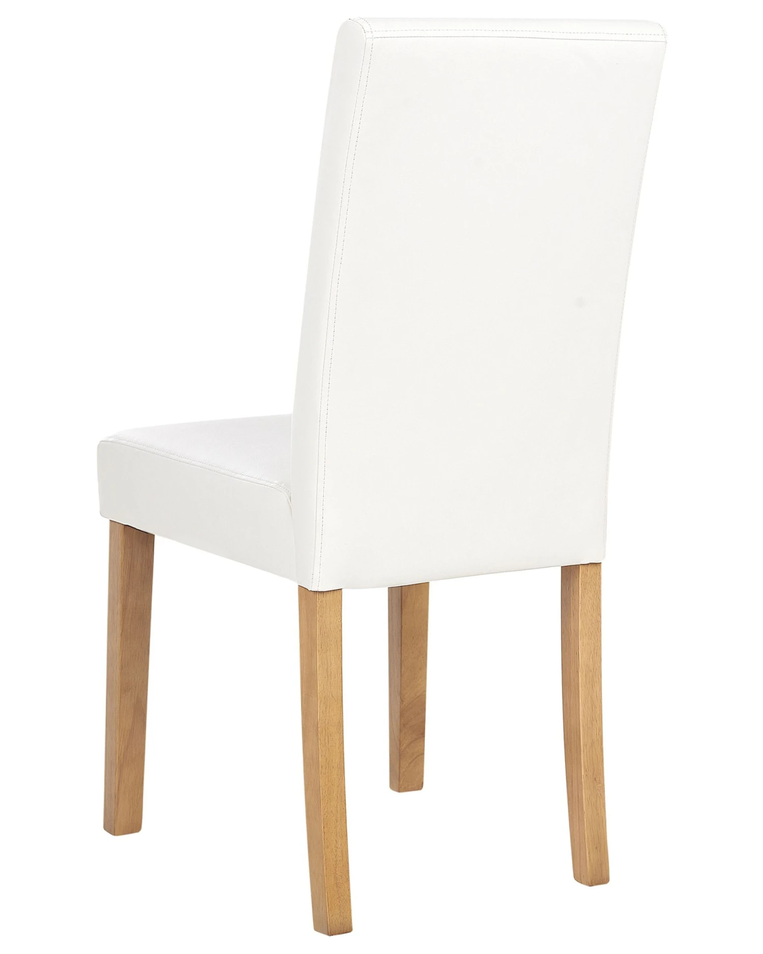 Set Di 2 Sedie Pelle Sintetica Bianco E Legno Chiaro BROADWAY - immagine 4