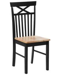 Set Di 2 Sedie Legno Nero E Marrone HOUSTON -Beliani undef src sa picid 745134 type whitesh image