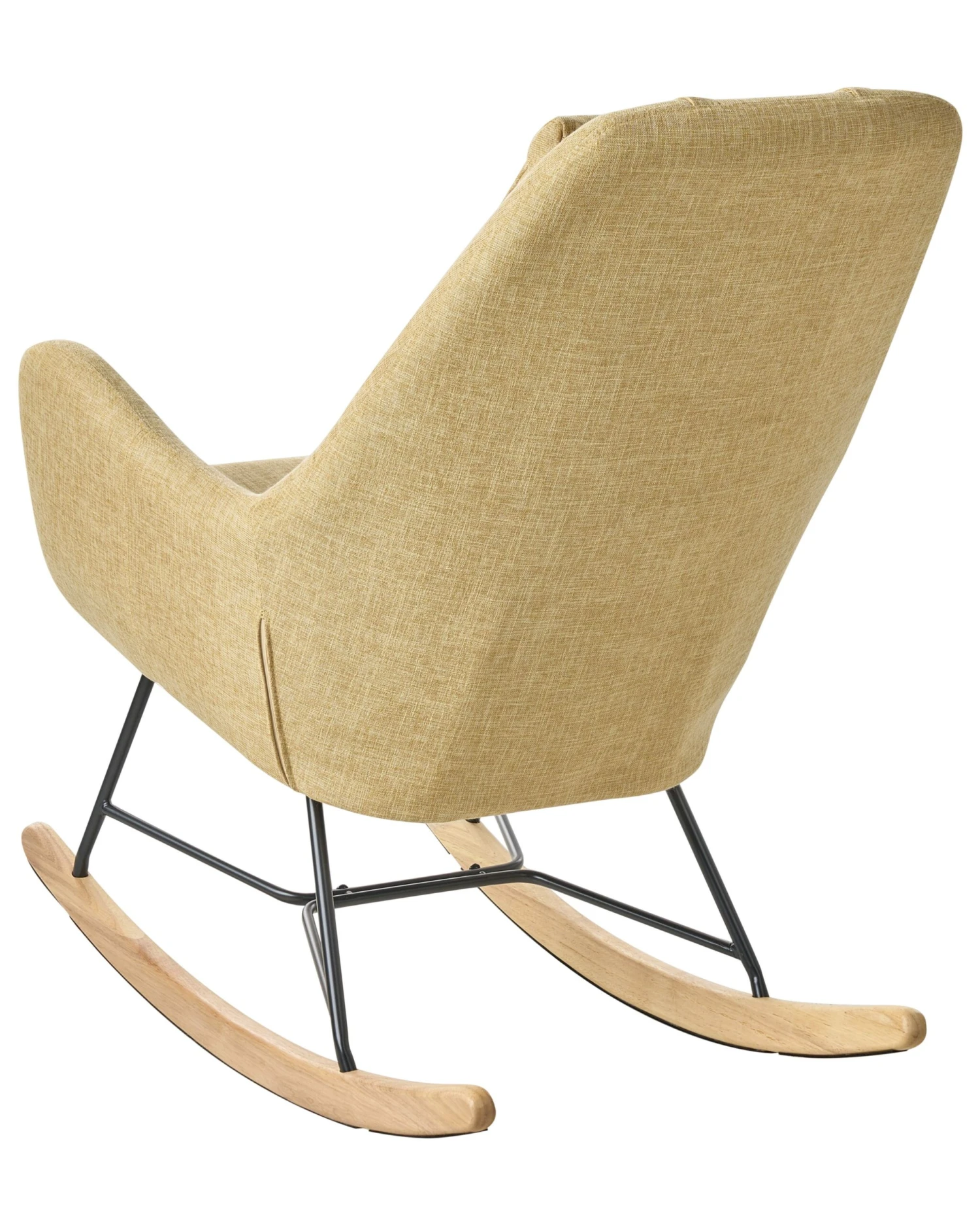 Sedia A Dondolo Tessuto Giallo ARRIE 6 Sedia A Dondolo Tessuto Giallo ARRIE - immagine 4