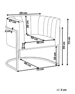 Poltrona In Velluto Rosa LARVIK -Beliani undef src sa picid 748601 type whitesh image