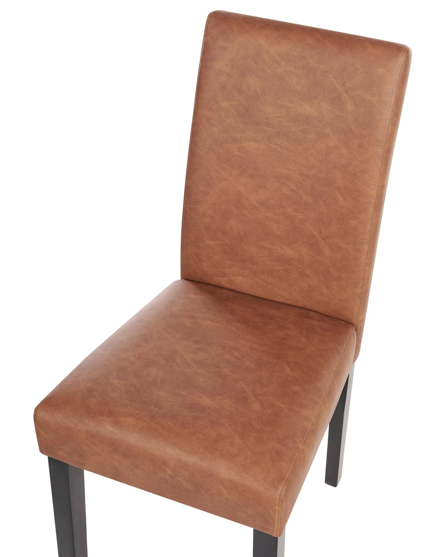 Set Di 2 Sedie Pelle Sintetica Marrone Dorato E Legno Scuro BROADWAY 8 Set Di 2 Sedie Pelle Sintetica Marrone Dorato E Legno Scuro BROADWAY - immagine 6