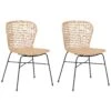 Set Di 2 Sedie Da Pranzo Rattan Naturale ELFROS 1 Set Di 2 Sedie Da Pranzo Rattan Naturale ELFROS -Beliani undef src sa picid 759966 type whitesh image