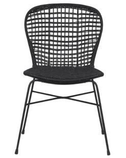 Set Di 2 Sedie Da Pranzo Rattan Nero ELFROS 16 Set Di 2 Sedie Da Pranzo Rattan Nero ELFROS -Beliani undef src sa picid 759978 type whitesh image