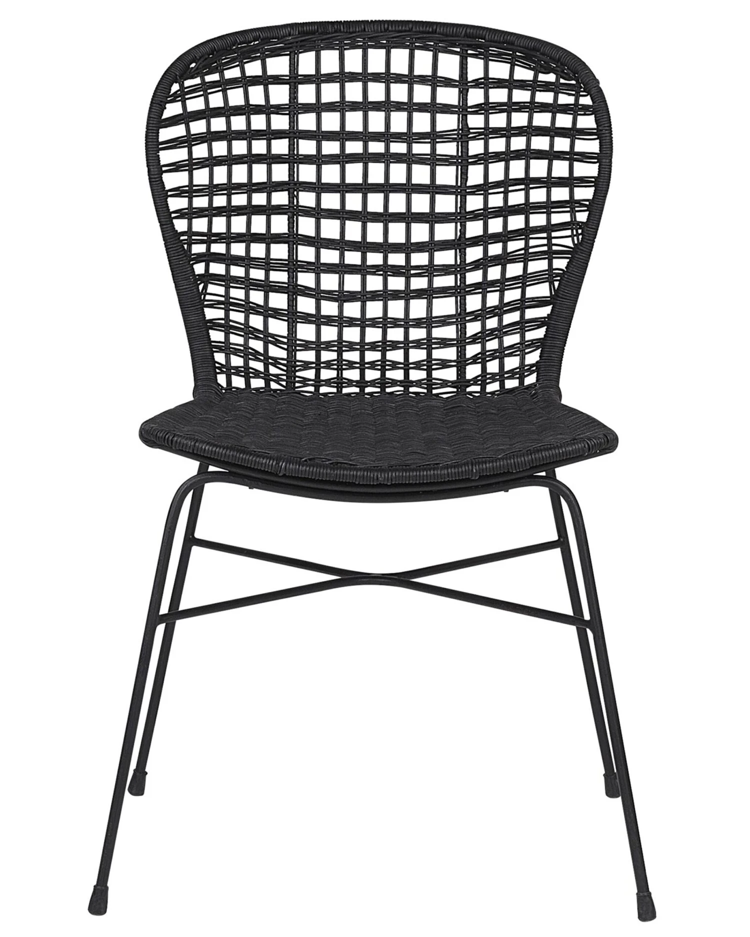Set Di 2 Sedie Da Pranzo Rattan Nero ELFROS 7 Set Di 2 Sedie Da Pranzo Rattan Nero ELFROS - immagine 5