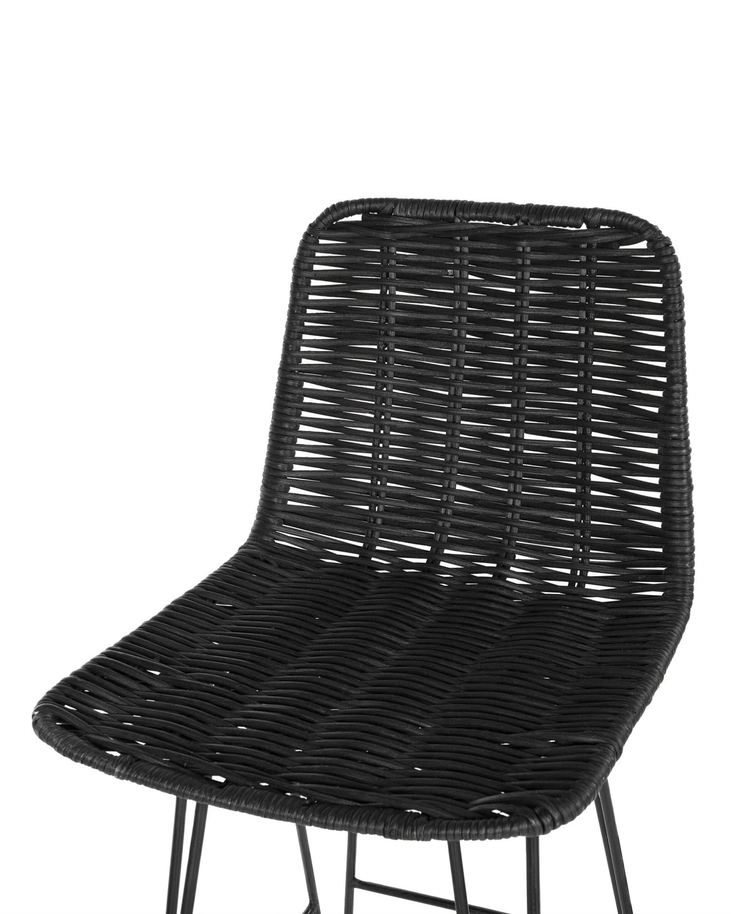 Set Di 2 Sedie Da Bar Rattan Nero CASSITA 10 Set Di 2 Sedie Da Bar Rattan Nero CASSITA - immagine 8