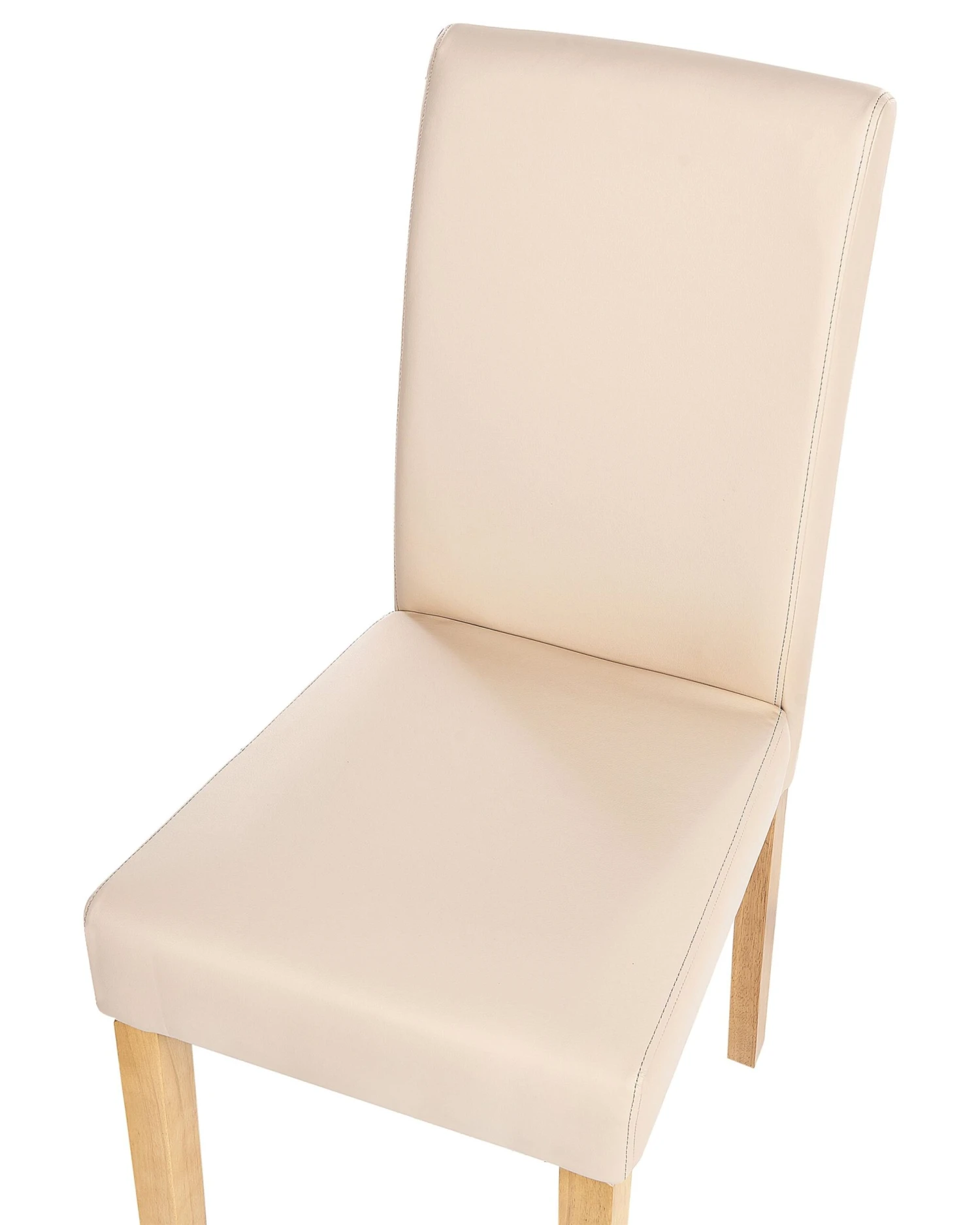 Set Di 2 Sedie Pelle Sintetica Beige E Legno Chiaro BROADWAY 11 Set Di 2 Sedie Pelle Sintetica Beige E Legno Chiaro BROADWAY - immagine 9