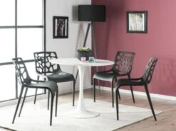 Sedia In Plastica Nera MORGAN 10 Sedia In Plastica Nera MORGAN -Beliani undef src sa picid 761819 type color image