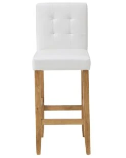 Sgabello Da Bar Sedia Ecopelle Bianco MADISON -Beliani undef src sa picid 763480 type whitesh image