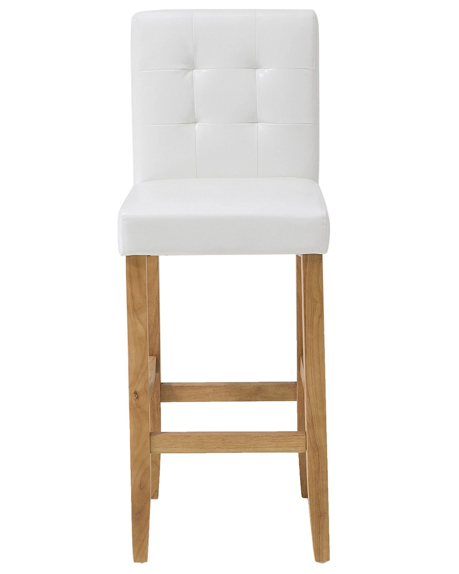 Sgabello Da Bar Sedia Ecopelle Bianco MADISON - immagine 3