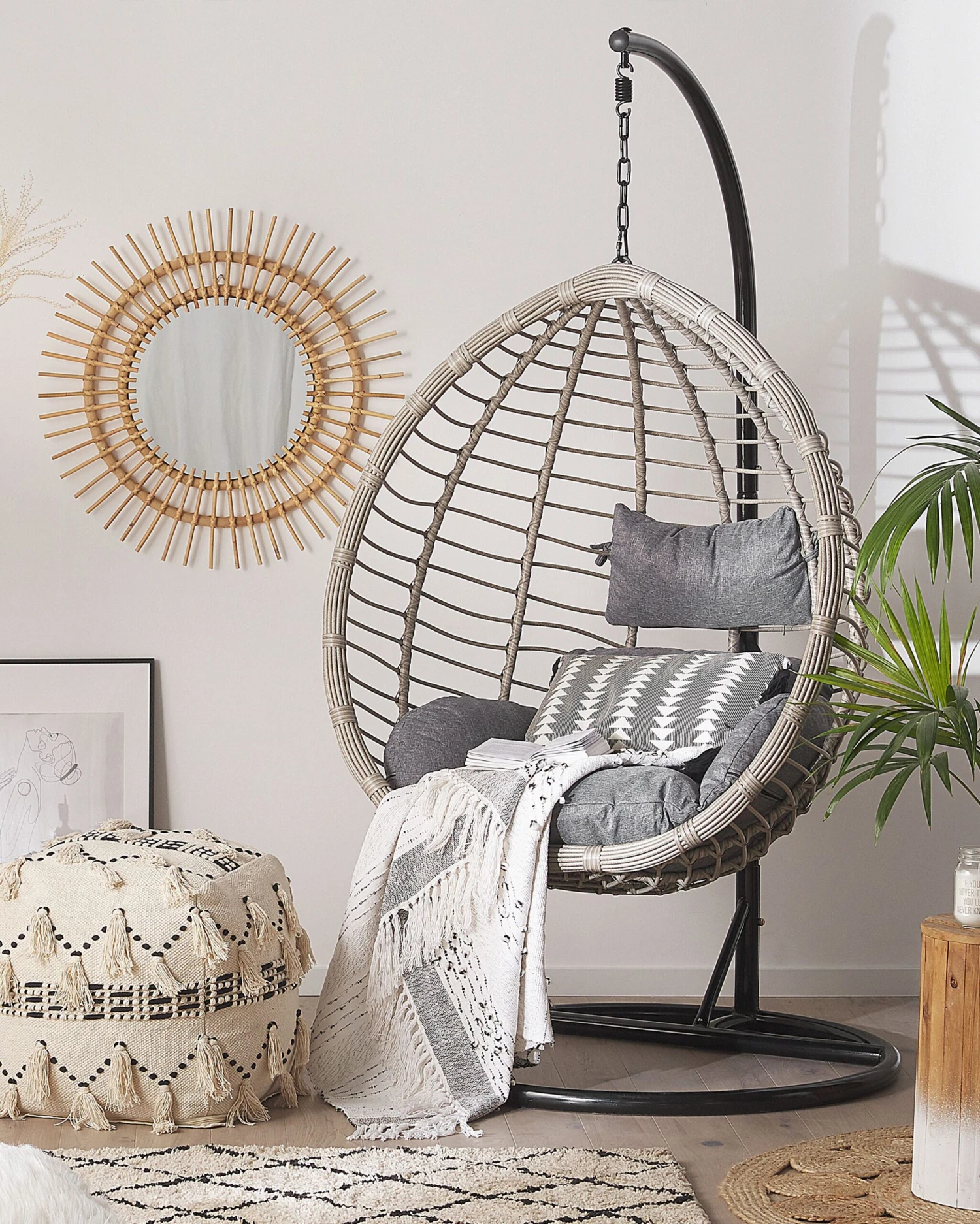 Supporto Per Poltrona Sospesa Color Nero STAN 4 Supporto Per Poltrona Sospesa Color Nero STAN - immagine 2