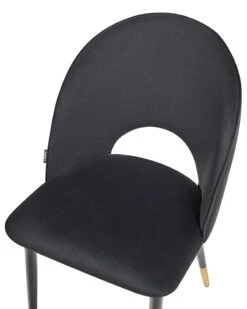 Set Di Due Sedie Da Pranzo Velluto Nero MAGALIA 21 Set Di Due Sedie Da Pranzo Velluto Nero MAGALIA -Beliani undef src sa picid 767854 type whitesh image