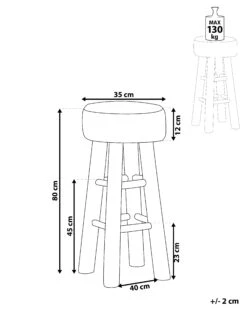 Sgabello Legno Marrone WALTON 17 Sgabello Legno Marrone WALTON -Beliani undef src sa picid 773095 type whitesh image
