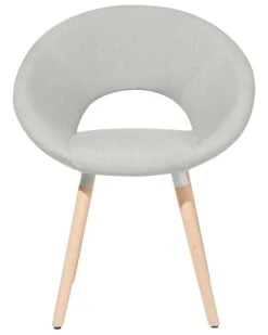 Set Di 2 Sedie Da Pranzo Tessuto Grigio Chiaro ROSLYN -Beliani undef src sa picid 774100 type whitesh image