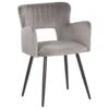 Sedia Da Pranzo Velluto Grigio E Nero SANILAC 1 Sedia Da Pranzo Velluto Grigio E Nero SANILAC -Beliani undef src sa picid 774246 type whitesh image