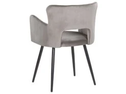 Sedia Da Pranzo Velluto Grigio E Nero SANILAC 18 Sedia Da Pranzo Velluto Grigio E Nero SANILAC -Beliani undef src sa picid 774248 type whitesh image