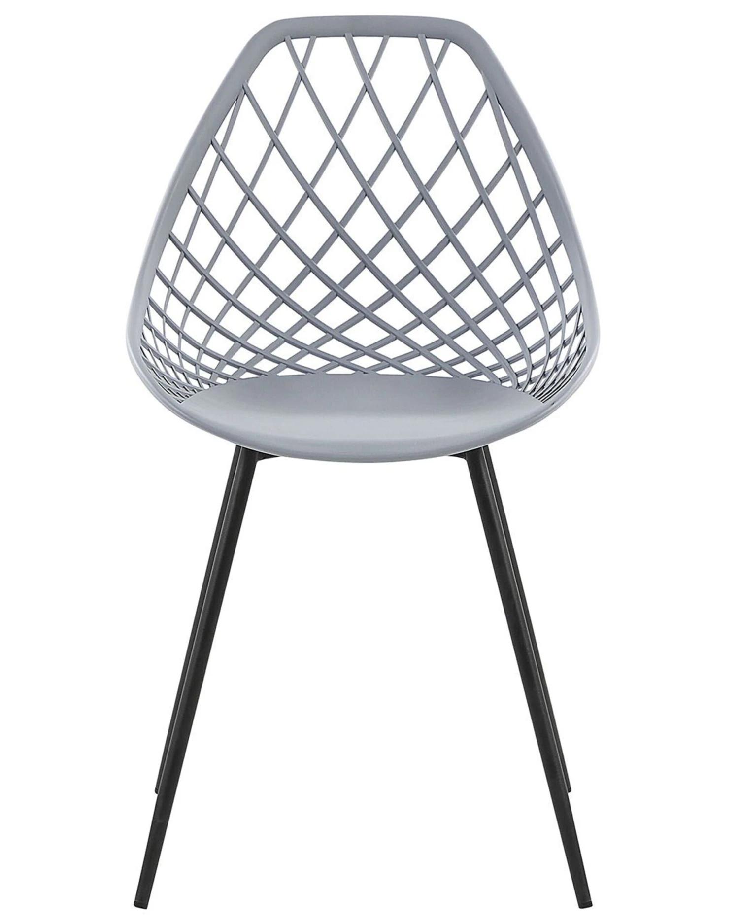 Set Di 2 Sedie Plastica Grigia CANTON 6 Set Di 2 Sedie Plastica Grigia CANTON - immagine 4