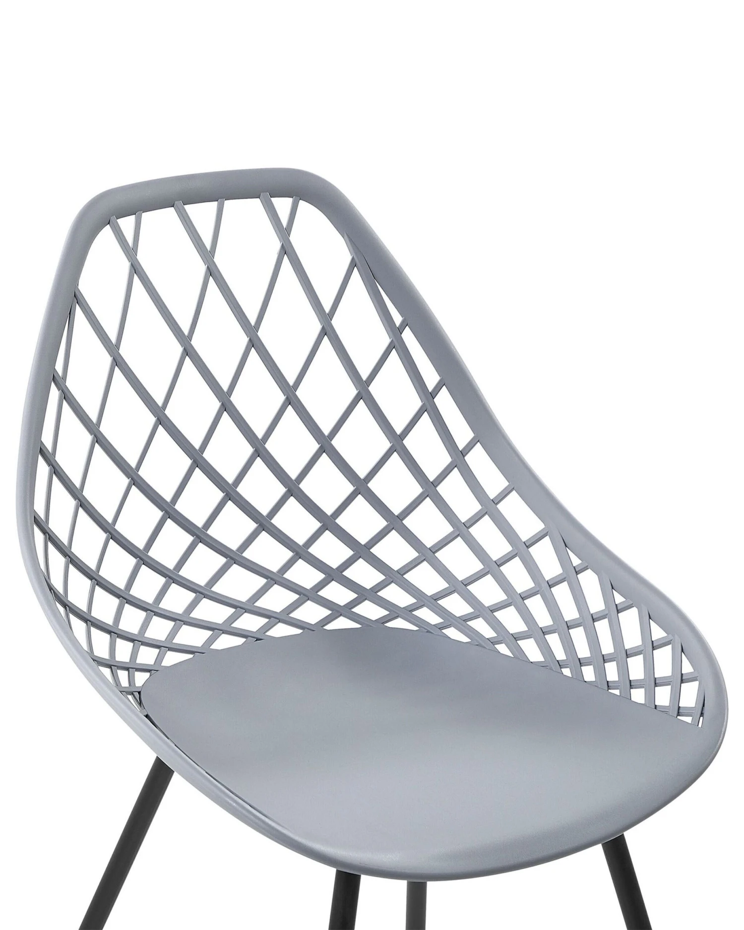 Set Di 2 Sedie Plastica Grigia CANTON 8 Set Di 2 Sedie Plastica Grigia CANTON - immagine 6