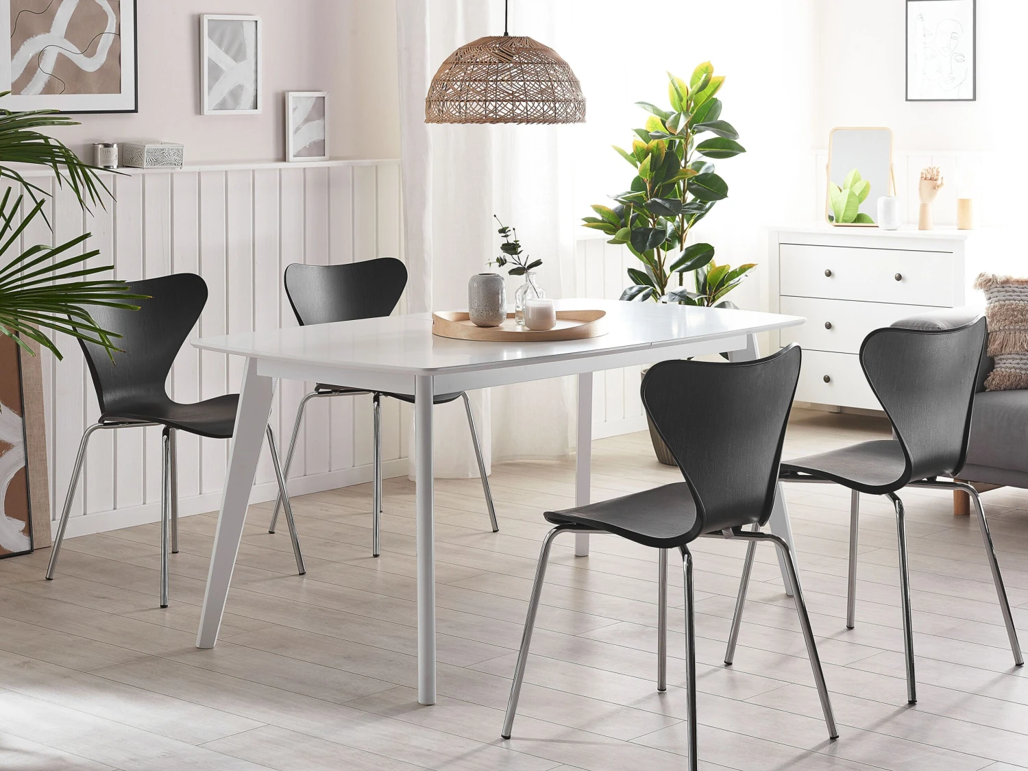 Set Di 2 Sedie Plastica Nera BOONVILLE 4 Set Di 2 Sedie Plastica Nera BOONVILLE - immagine 2