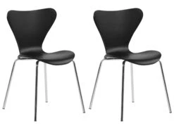 Set Di 2 Sedie Plastica Nera BOONVILLE