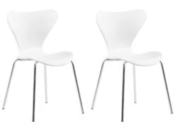 Set Di 2 Sedie Plastica Bianca BOONVILLE
