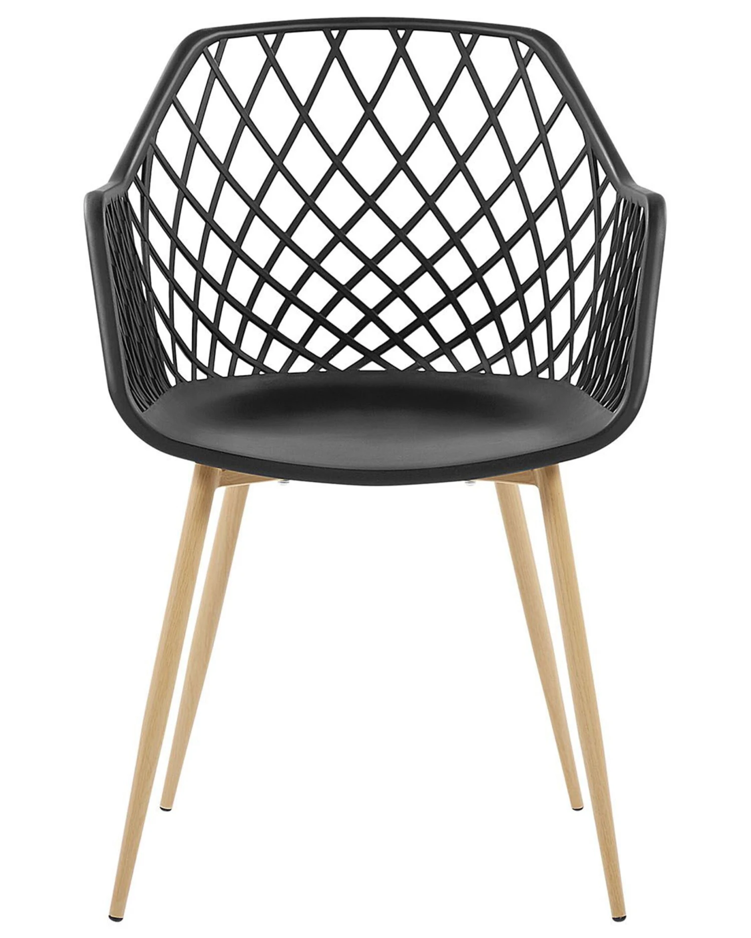 Set Di 2 Sedie Da Pranzo Nero E Legno Chiaro NASHUA - immagine 4