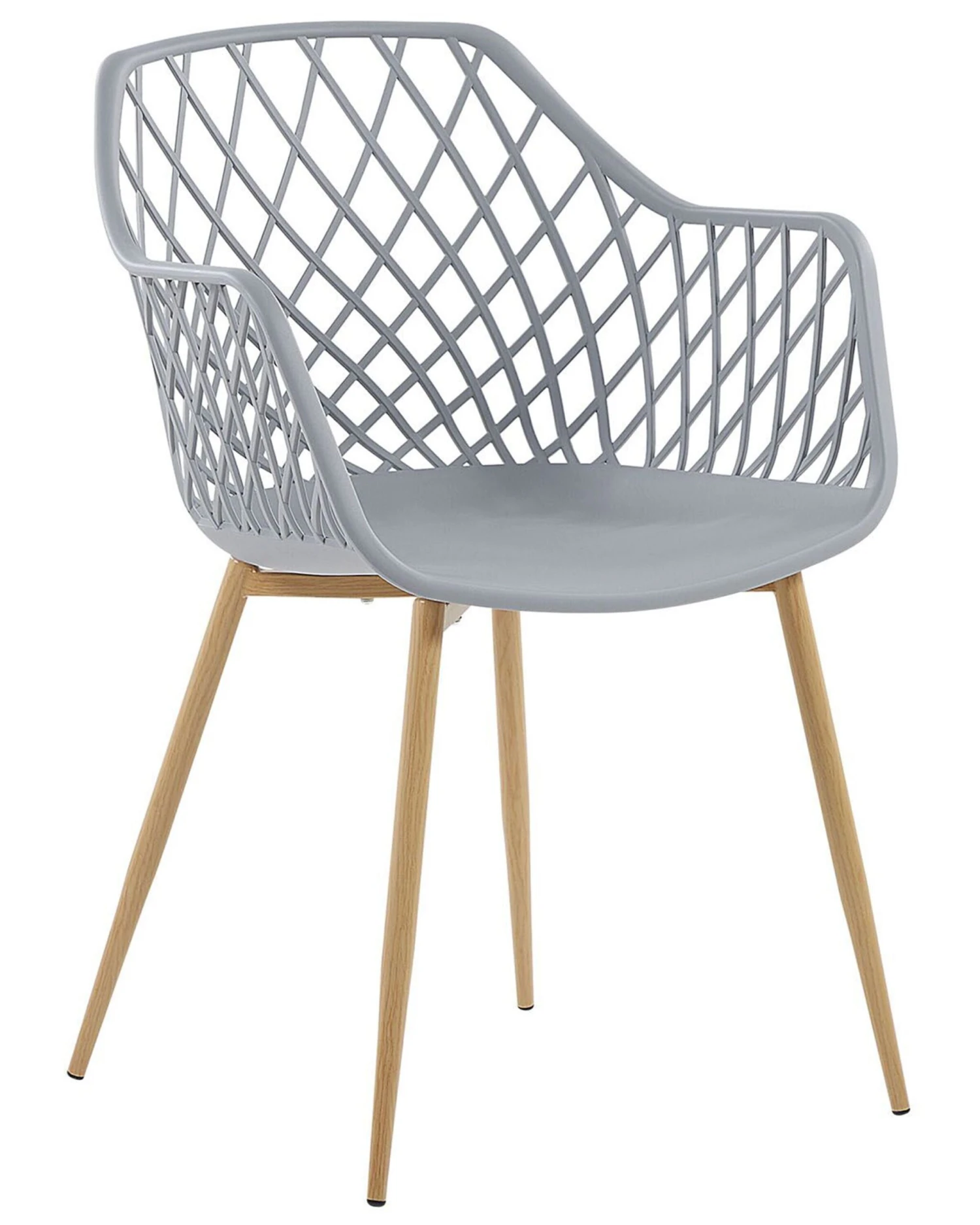 Set Di 2 Sedie Da Pranzo Grigio Chiaro E Legno Chiaro NASHUA 5 Set Di 2 Sedie Da Pranzo Grigio Chiaro E Legno Chiaro NASHUA - immagine 3