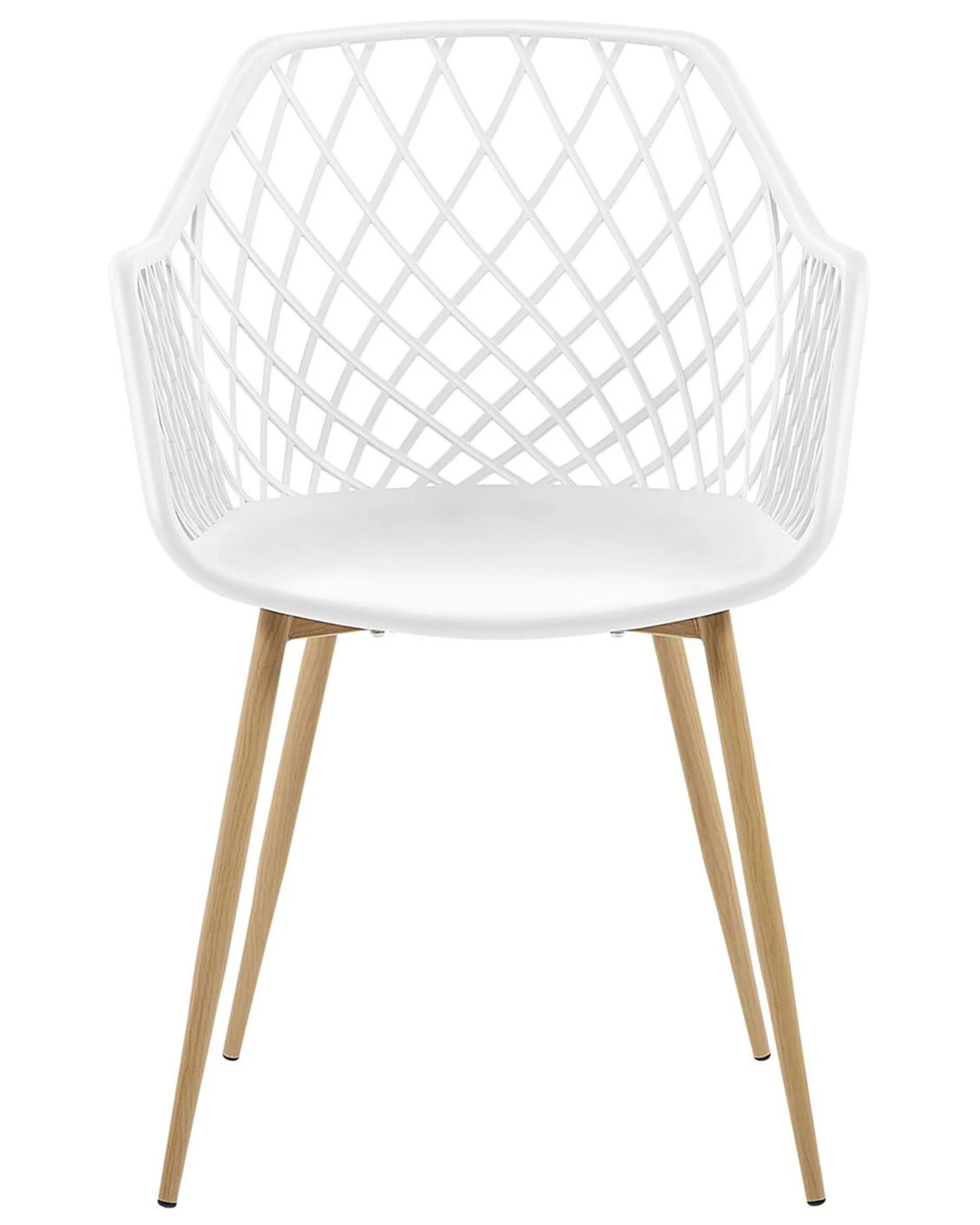 Set Di 2 Sedie Da Pranzo Bianco E Legno Chiaro NASHUA 8 Set Di 2 Sedie Da Pranzo Bianco E Legno Chiaro NASHUA - immagine 6