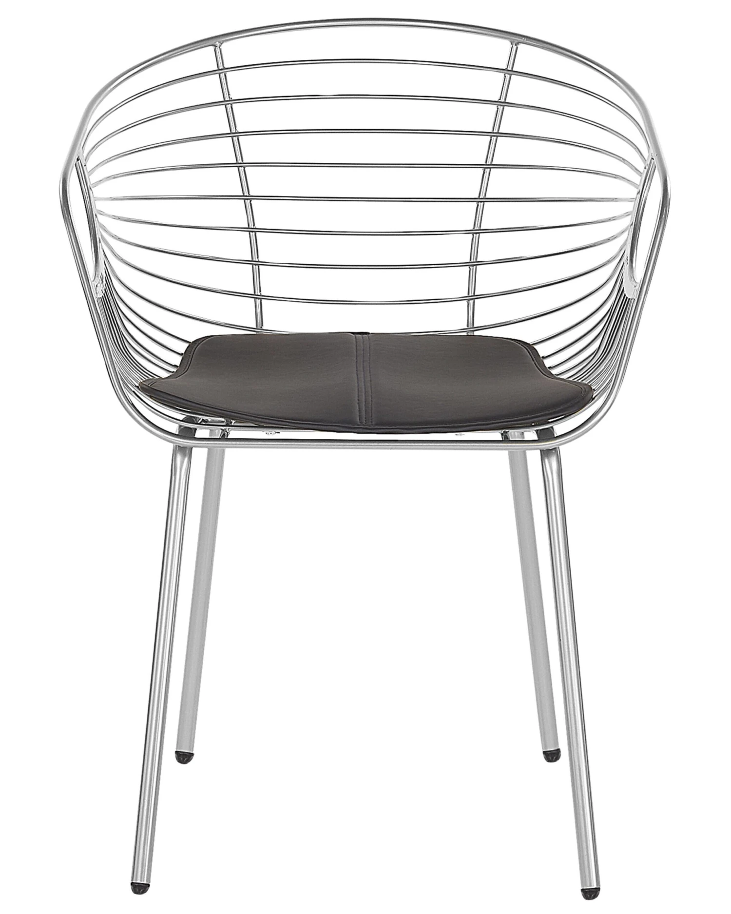 Set Di 2 Sedie Metallo Argento E Nero HOBACK - immagine 3