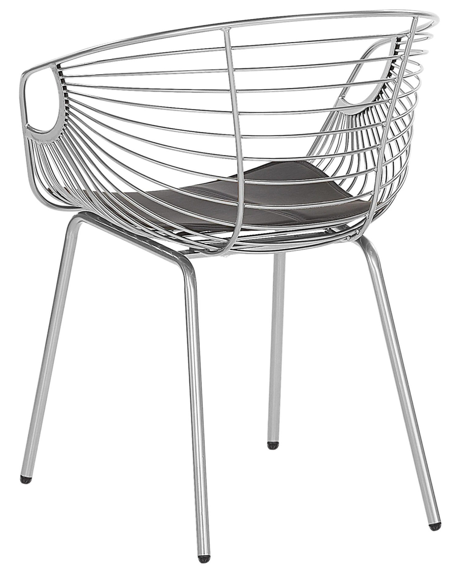 Set Di 2 Sedie Metallo Argento E Nero HOBACK - immagine 4