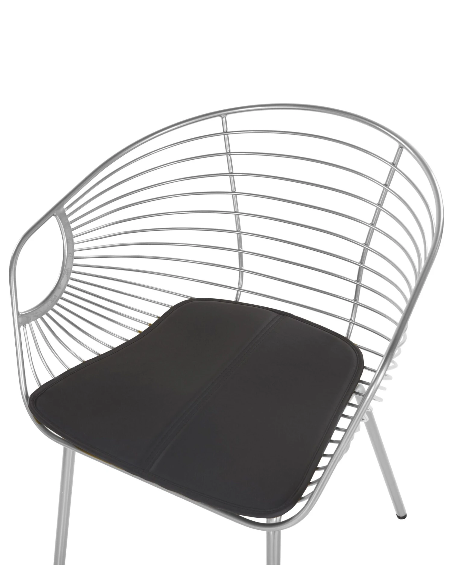 Set Di 2 Sedie Metallo Argento E Nero HOBACK - immagine 5