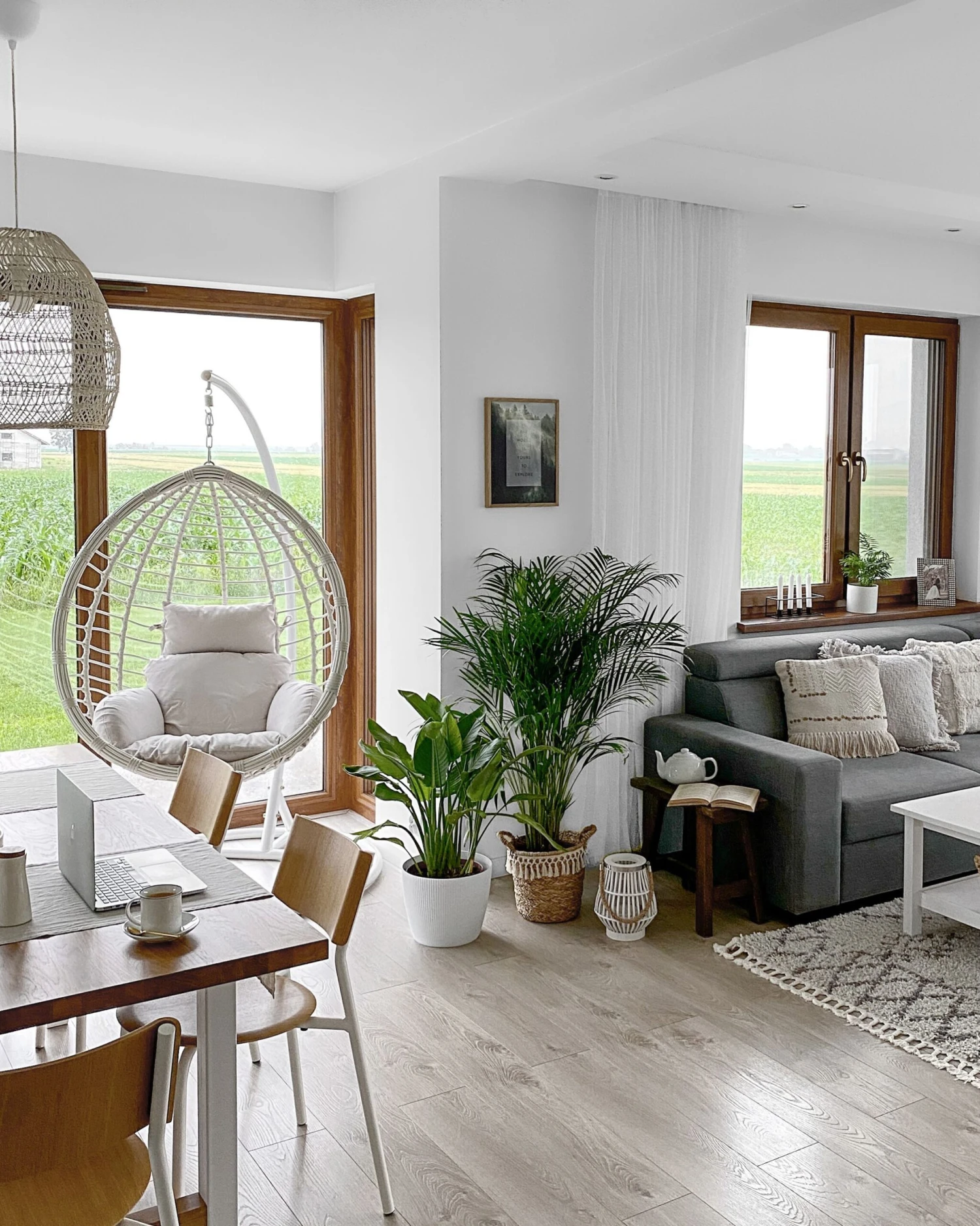 Poltrona Sospesa In Rattan Bianco Con Piedistallo FANO 7 Poltrona Sospesa In Rattan Bianco Con Piedistallo FANO - immagine 5