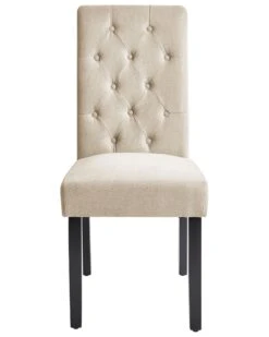 Set Di 2 Sedie Da Pranzo Tessuto Beige VELVA 14 Set Di 2 Sedie Da Pranzo Tessuto Beige VELVA -Beliani undef src sa picid 781877 type whitesh image