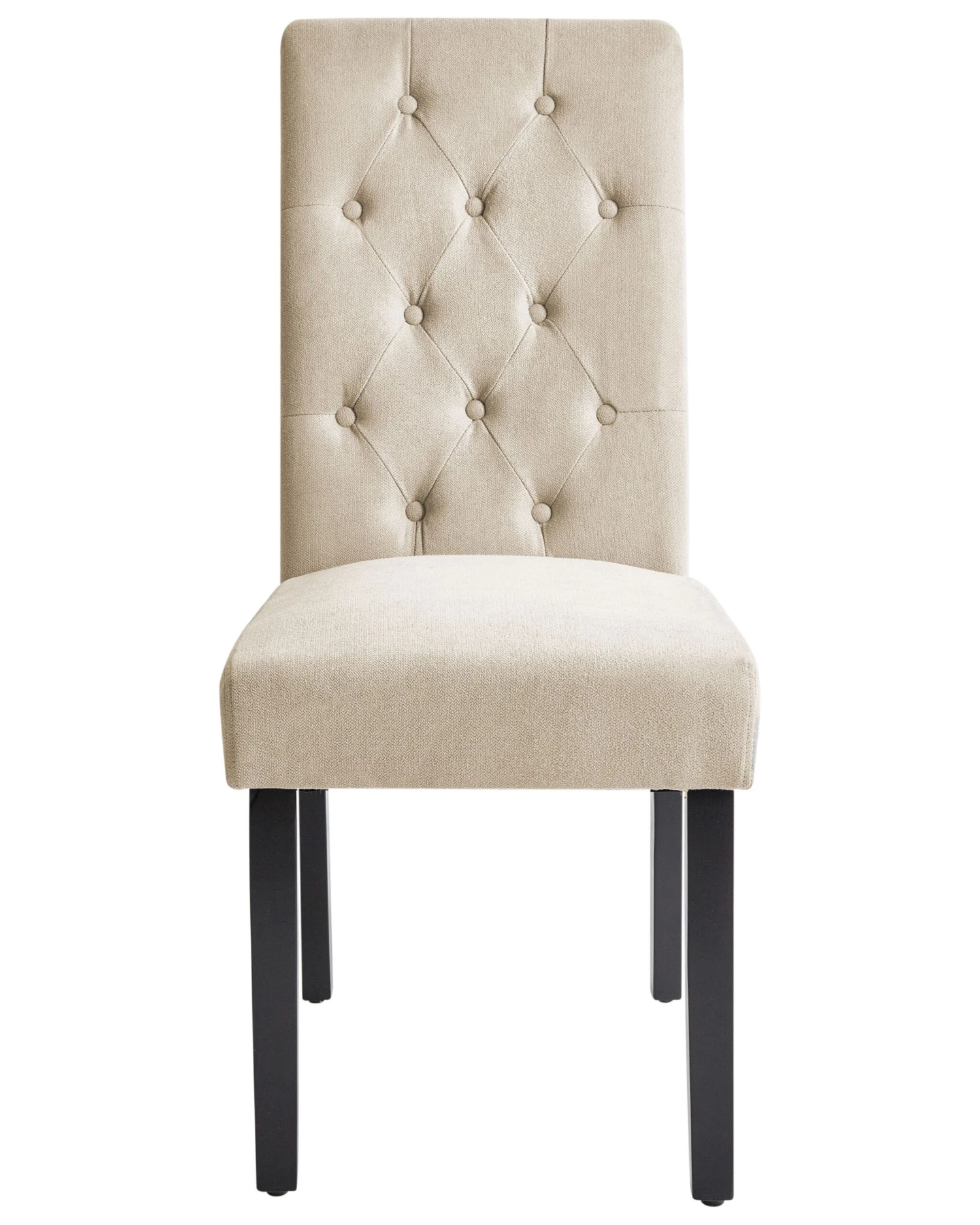 Set Di 2 Sedie Da Pranzo Tessuto Beige VELVA 6 Set Di 2 Sedie Da Pranzo Tessuto Beige VELVA - immagine 4