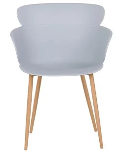 Set Di 2 Sedie Da Pranzo Plastica Grigia SUMKLEY -Beliani undef src sa picid 783759 type whitesh image