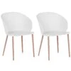 Set Di 2 Sedie Da Pranzo In Plastica Bianca BLAYKEE 2 Set Di 2 Sedie Da Pranzo In Plastica Bianca BLAYKEE -Beliani undef src sa picid 783876 type whitesh image