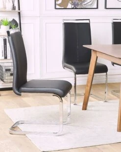 Set Di 2 Sedie Ecopelle Nero GREEDIN -Beliani undef src sa picid 790050 type color image