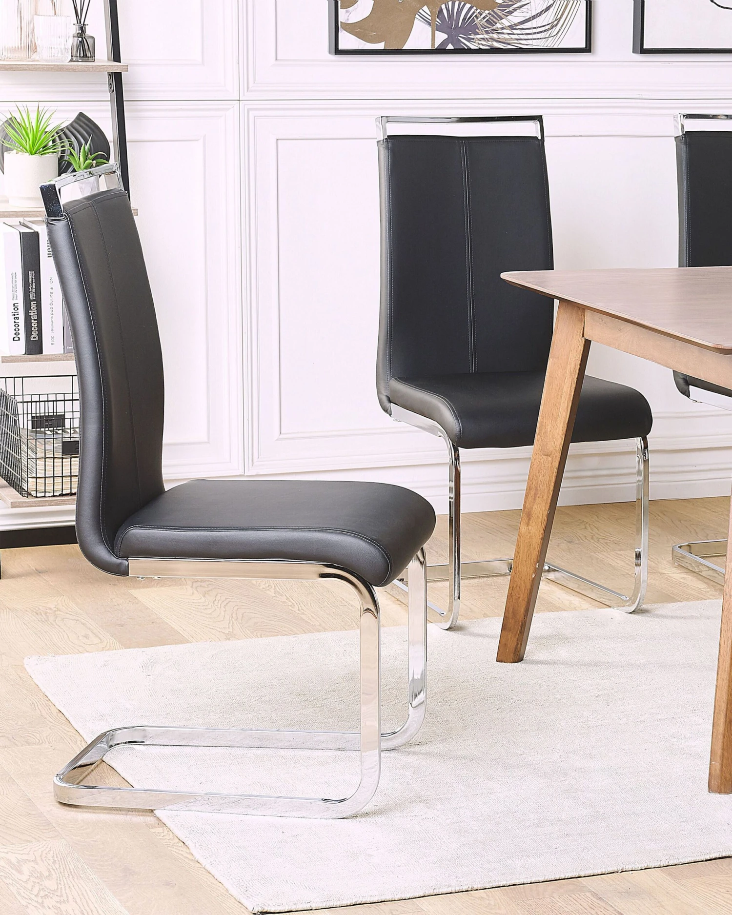 Set Di 2 Sedie Ecopelle Nero GREEDIN - immagine 2