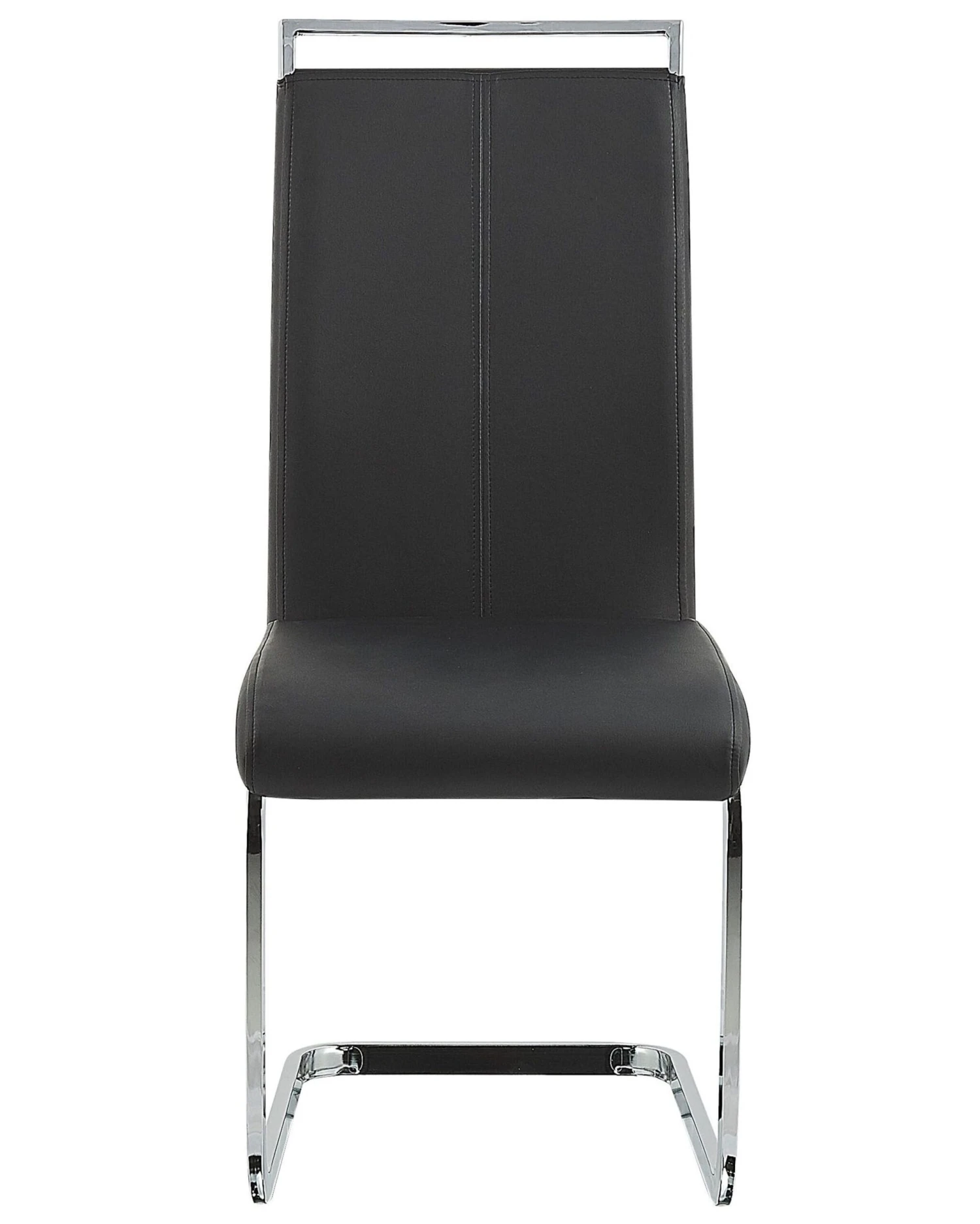 Set Di 2 Sedie Ecopelle Nero GREEDIN - immagine 3