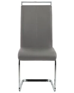 Set Di 2 Sedie Ecopelle Grigio GREEDIN 12 Set Di 2 Sedie Ecopelle Grigio GREEDIN -Beliani undef src sa picid 790062 type whitesh image