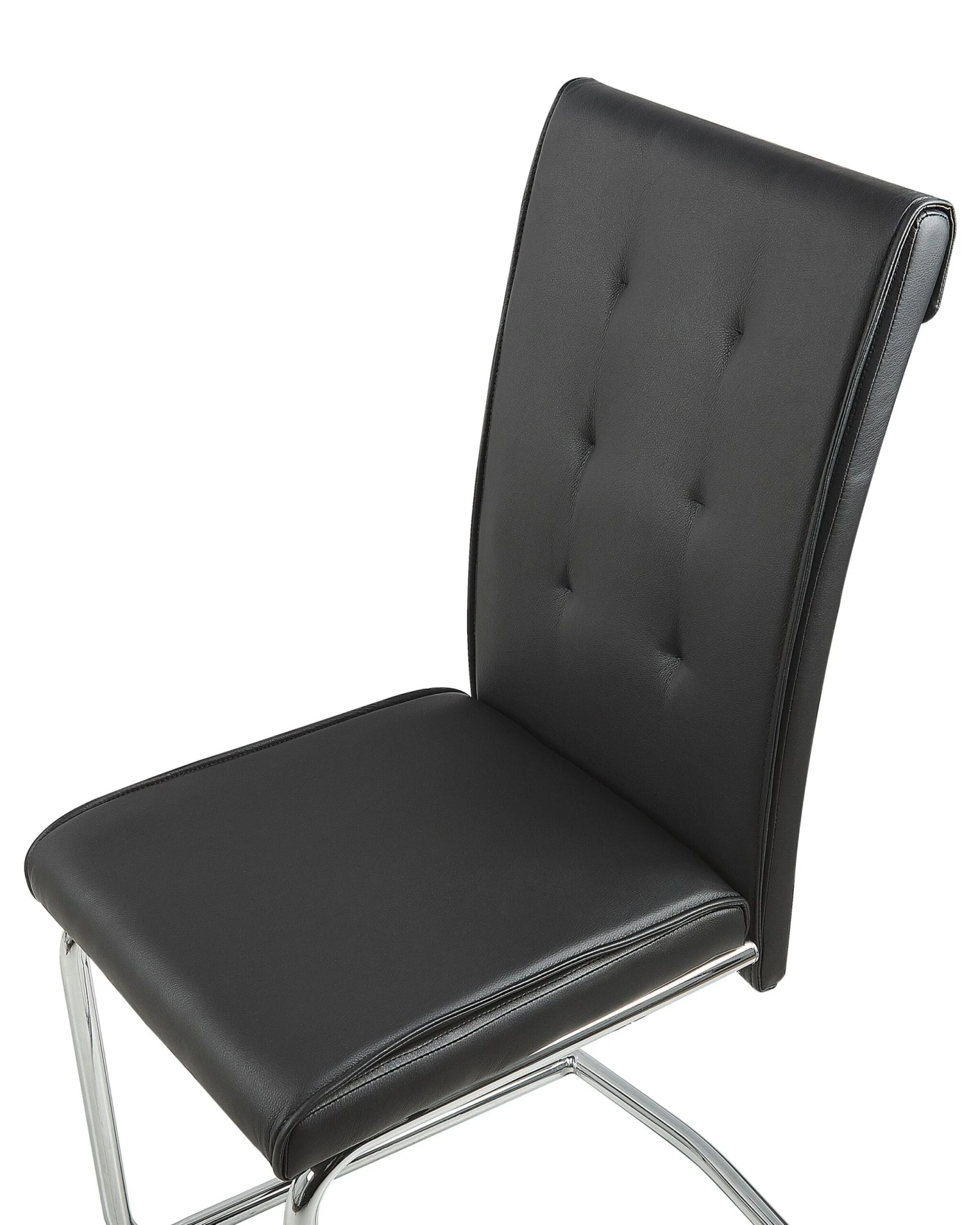 Set Di 2 Sedie Ecopelle Nero ROVARD 8 Set Di 2 Sedie Ecopelle Nero ROVARD - immagine 6