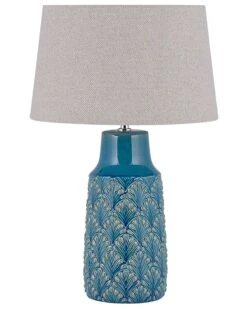 Lampada Da Tavolo In Ceramica Blu THAYA